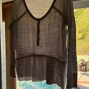 We The Free Light Blue Long Sleeve Top